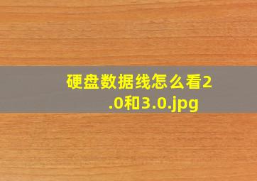 硬盘数据线怎么看2.0和3.0（如何看移动硬盘是2.0还是3.0是p硬盘盒）