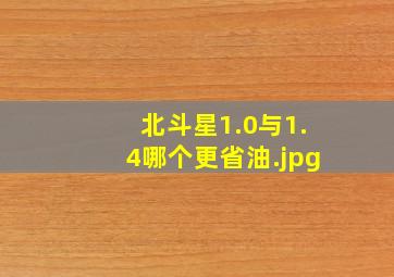 北斗星1.0与1.4哪个更省油昌河铃木北斗星1.4和1.0相比哪个耗油少