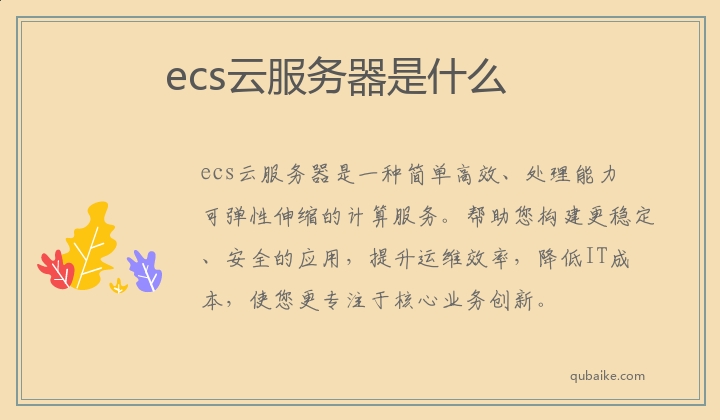 ecs云服务器是什么