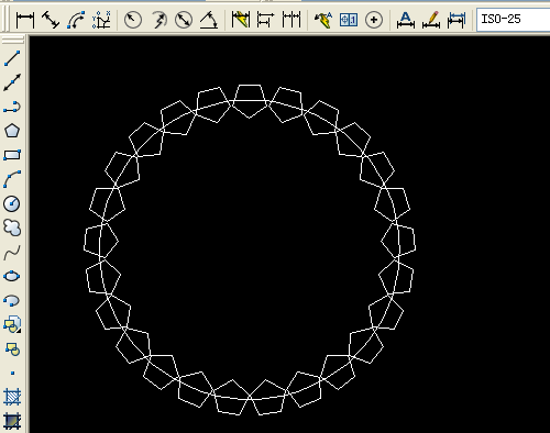 AutoCAD2007如何绘制齿轮图形 AutoCAD2007绘制齿轮图形的方法