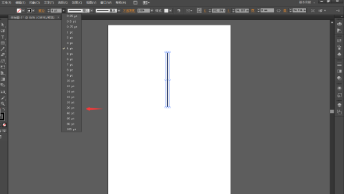 Adobe Illustrator CS6如何更改线段粗细 更改线段粗细的方法