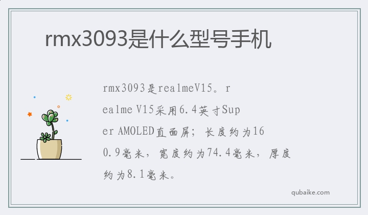 rmx3093是什么型号手机