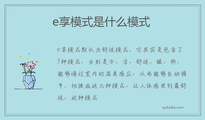 e享模式是什么模式