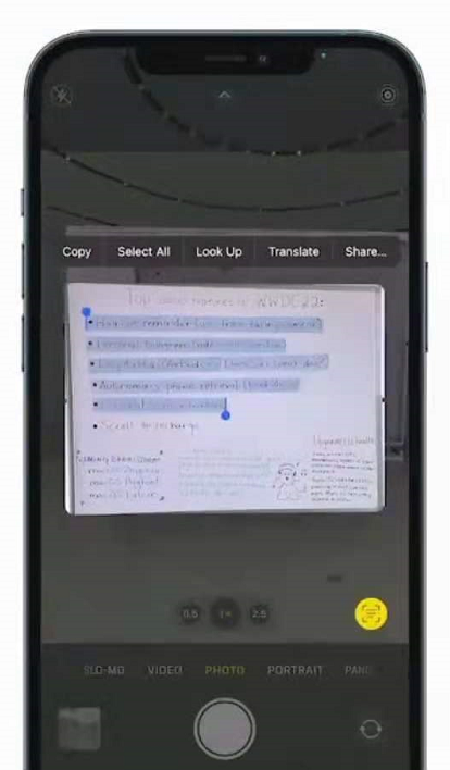 ios15图片转文字怎么用?苹果ios15拍摄提取文字方法分享截图