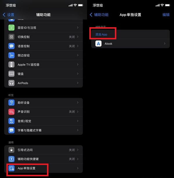 iOS15单独设置怎么添加软件?iOS15单独设置添加软件教程截图