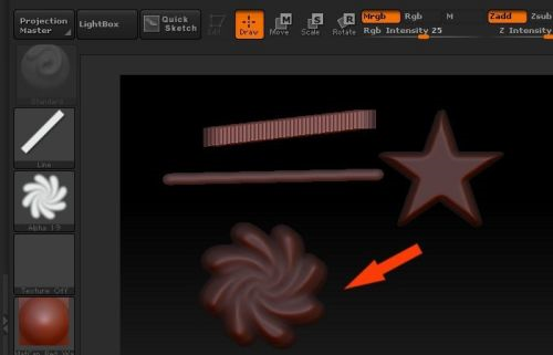 ZBrush 2020如何使用图形笔刷 ZBrush 2020使用图形笔刷的方法