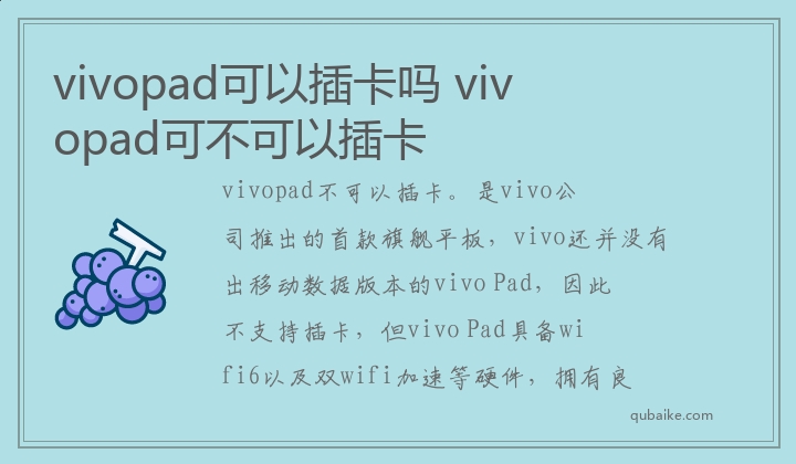 vivopad可以插卡吗 vivopad可不可以插卡