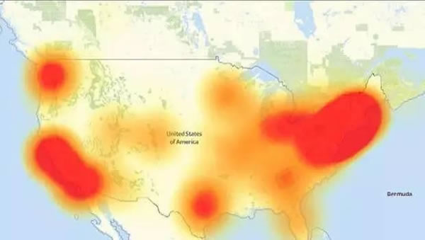 被DDoS攻击！半个美国互联网陷入瘫痪