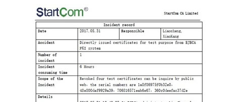 国内证书颁发机构StartCom宣布将停止数字证书业务