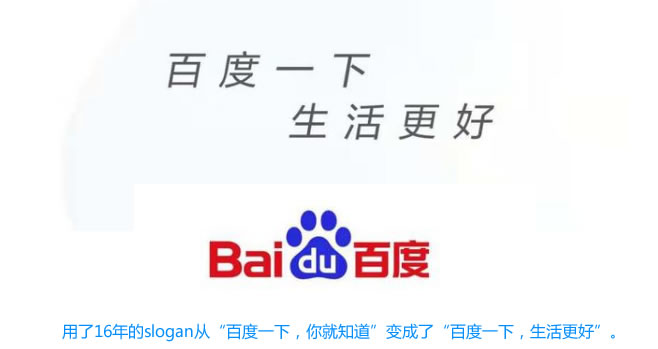 百度App更换slogan：百度一下，生活更好