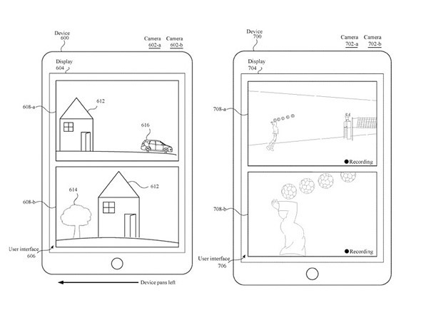 苹果手机双摄像头独立实时取景新专利