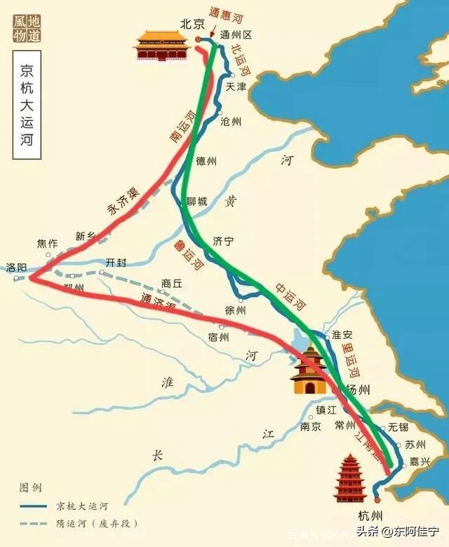 隋朝大运河是不是京杭大运河（隋朝大运河现在叫什么）