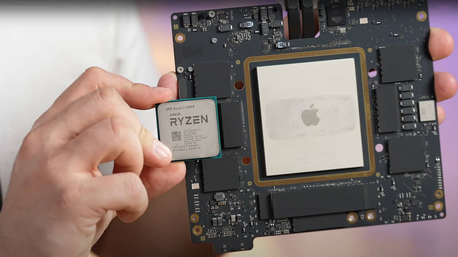 苹果Mac Studio处理器M1 Ultra比AMD Ryzen CPU大3倍