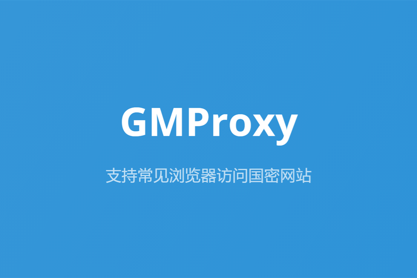 GMProxy国密SSL客户端，支持常见浏览器访问国密网站