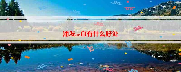 浦发ae白有什么好处