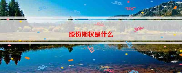 股份期权是什么