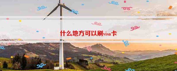 什么地方可以刷visa卡