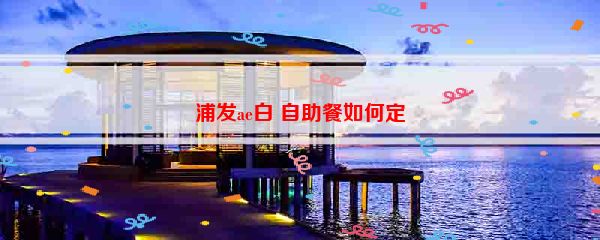 浦发ae白 自助餐如何定