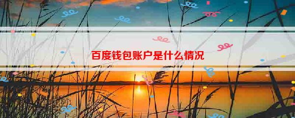 百度钱包账户是什么情况