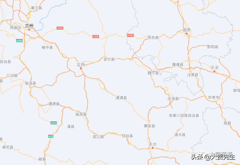 通渭秦安一级公路经过哪些地方