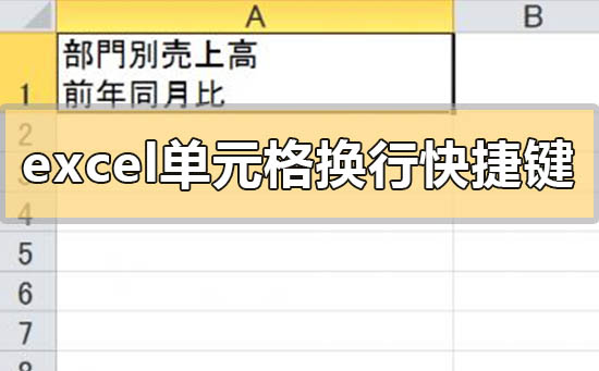 excel单元格内换行按什么快捷键