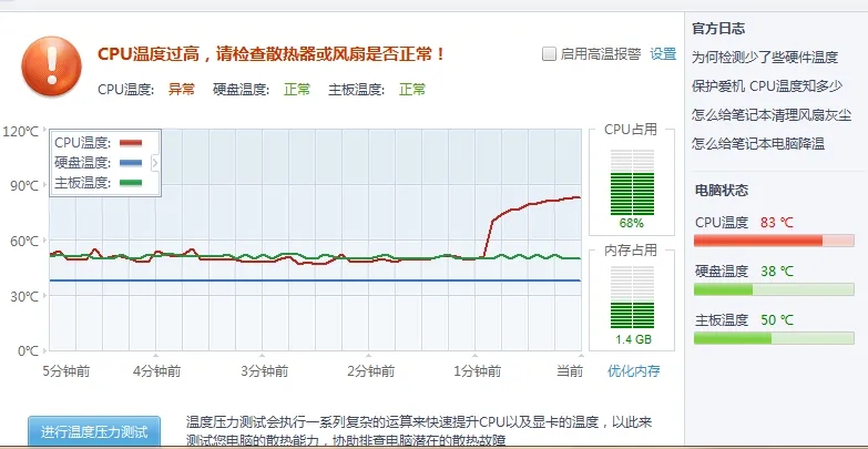 CPU温度70度正常吗详细介绍