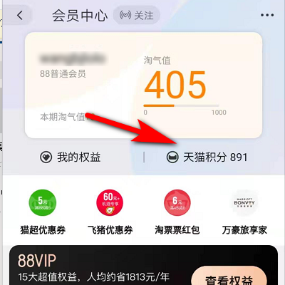 天猫积分在哪里看