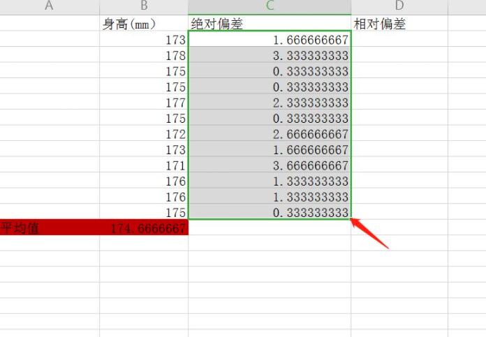 相对平均偏差计算公式