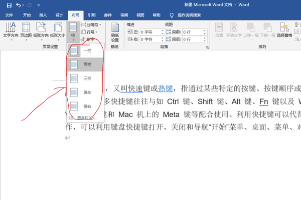 分栏在哪里设置