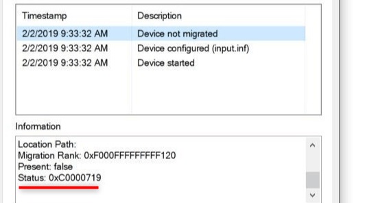 0xc0000719设备未迁移解决教程