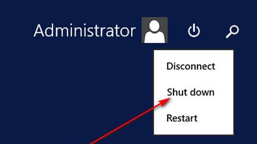 server 2012关机教程