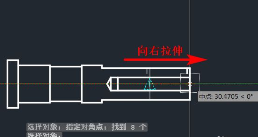 cad怎么拉伸图形变长