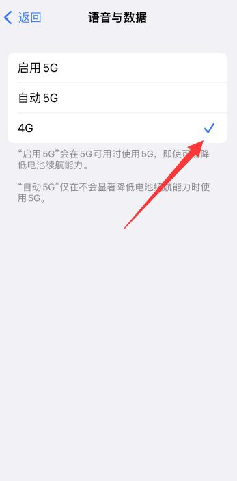 苹果13怎么关5g用4g