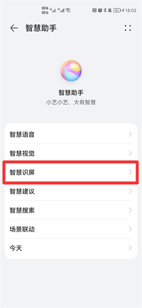 智慧识屏怎么关闭